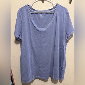 GAP Sky Blue Organic Cotton Slub Knit Tee